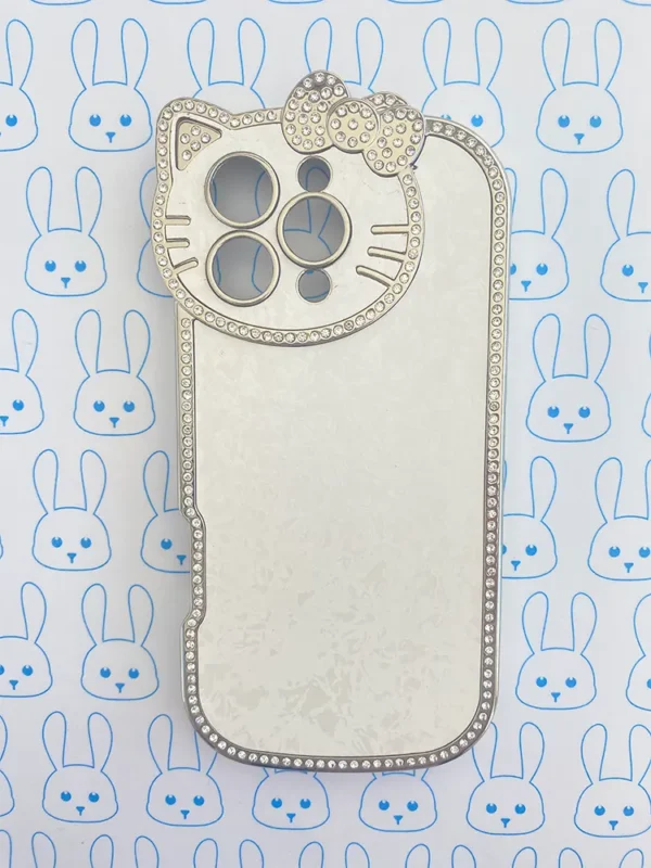 Funda Diamantada Blanca Hello Kitty - Imagen 2