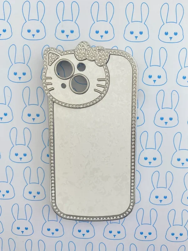 Funda Diamantada Blanca Hello Kitty - Imagen 12