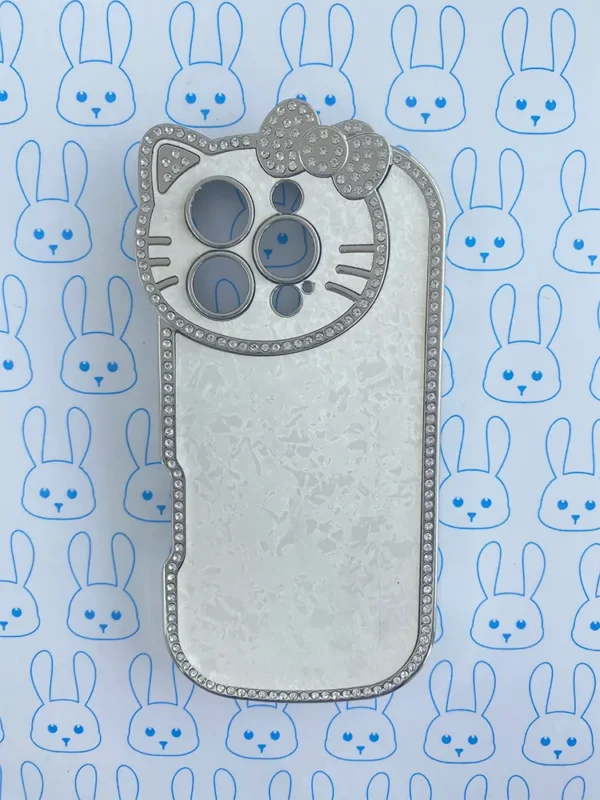 Funda Diamantada Blanca Hello Kitty - Imagen 3