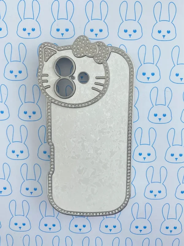 Funda Diamantada Blanca Hello Kitty