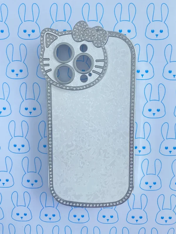 Funda Diamantada Blanca Hello Kitty - Imagen 5