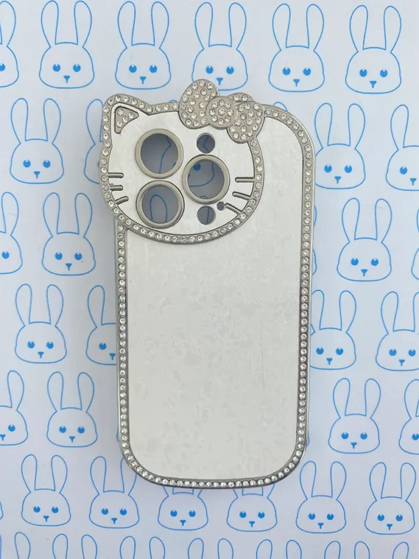 Funda Diamantada Blanca Hello Kitty - Imagen 6