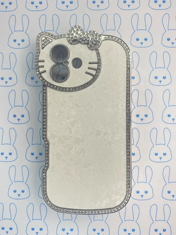 Funda Diamantada Blanca Hello Kitty - Imagen 7