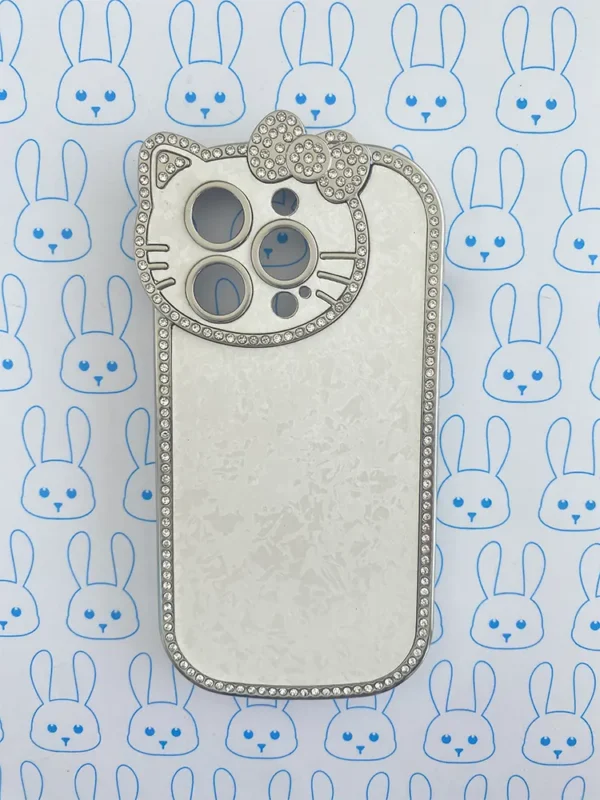 Funda Diamantada Blanca Hello Kitty - Imagen 9