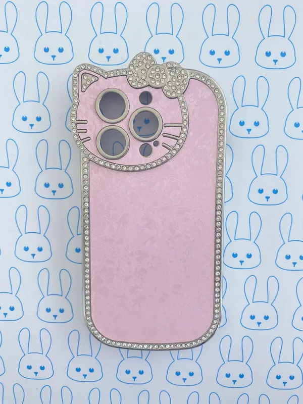 Funda Diamantada Rosa Hello Kitty - Imagen 2