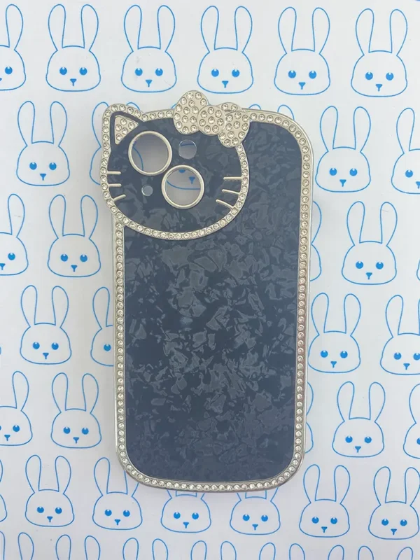 Funda Diamantada Negro Hello Kitty - Imagen 12