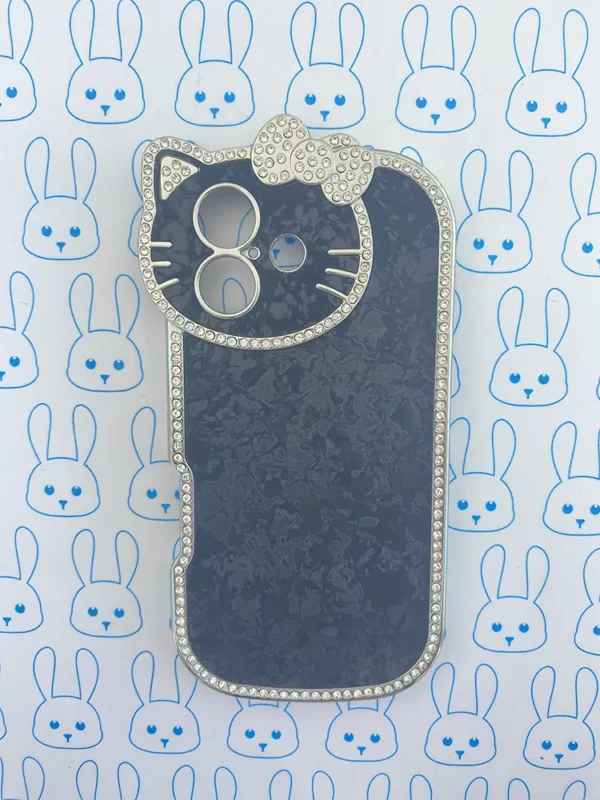 Funda Diamantada Negro Hello Kitty - Imagen 4
