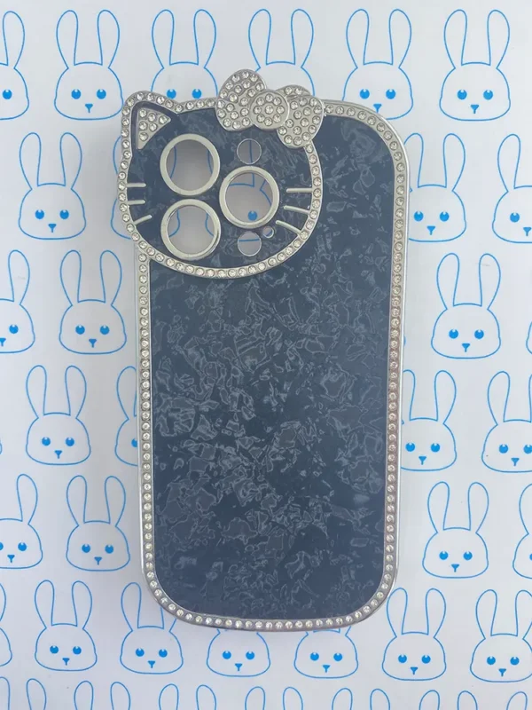 Funda Diamantada Negro Hello Kitty - Imagen 5