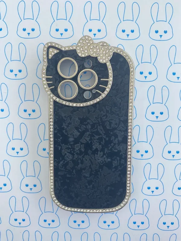 Funda Diamantada Negro Hello Kitty - Imagen 6