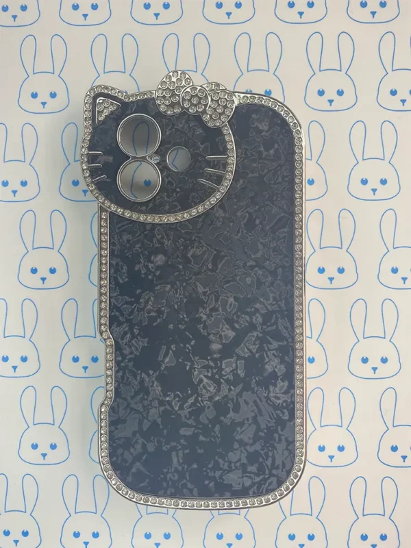 Funda Diamantada Negro Hello Kitty - Imagen 7