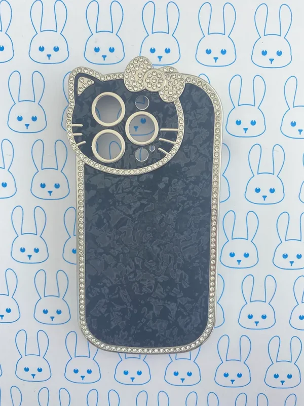 Funda Diamantada Negro Hello Kitty - Imagen 10